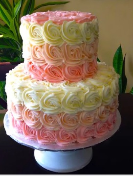 Multi Color Floral Wedding Cake